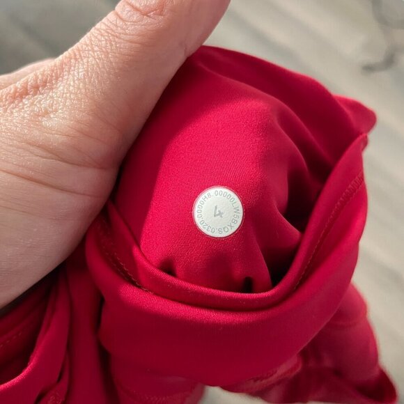 Lululemon 2020 Fast & Free 7/8 Tight II *Non-Reflective Nulux 25" Leggings Red 4 - Picture 9 of 9